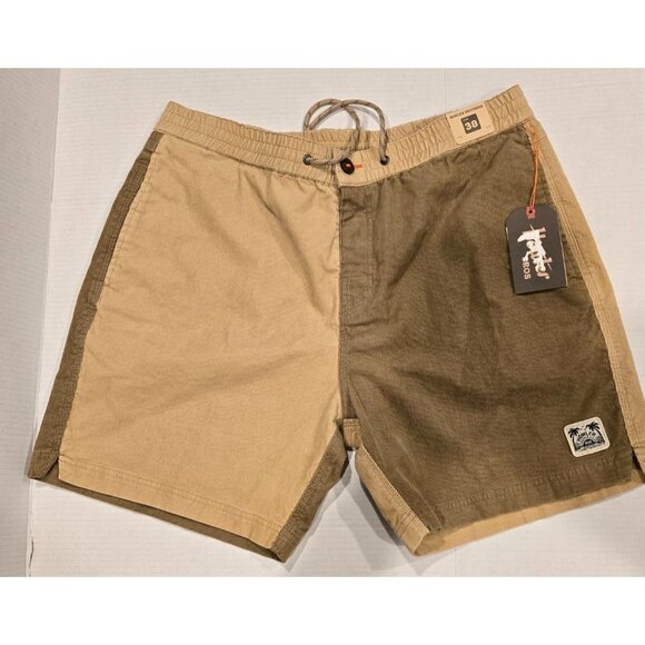Howler Brothers: Men's Pressure Drop Cord Shorts, Lark / Deep Khaki, Size 38 - Picture 1 of 3